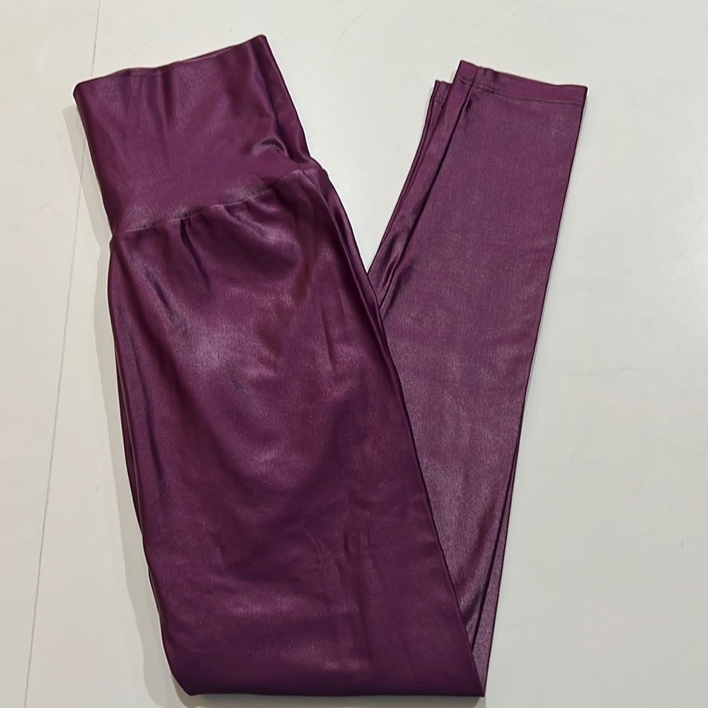 Purple high waisted leggings